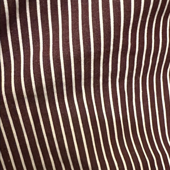 Ralph Lauren Maroon and White Striped Shirt - Picture 10 of 12